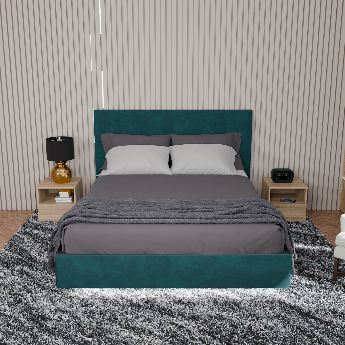 Кровать с подъемным механизмом Диона Зеленая 160х200 (avatr20)